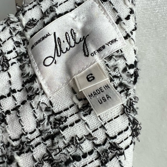 Milly Black and White Halter Sheath Midi Dress - Picture 15 of 15